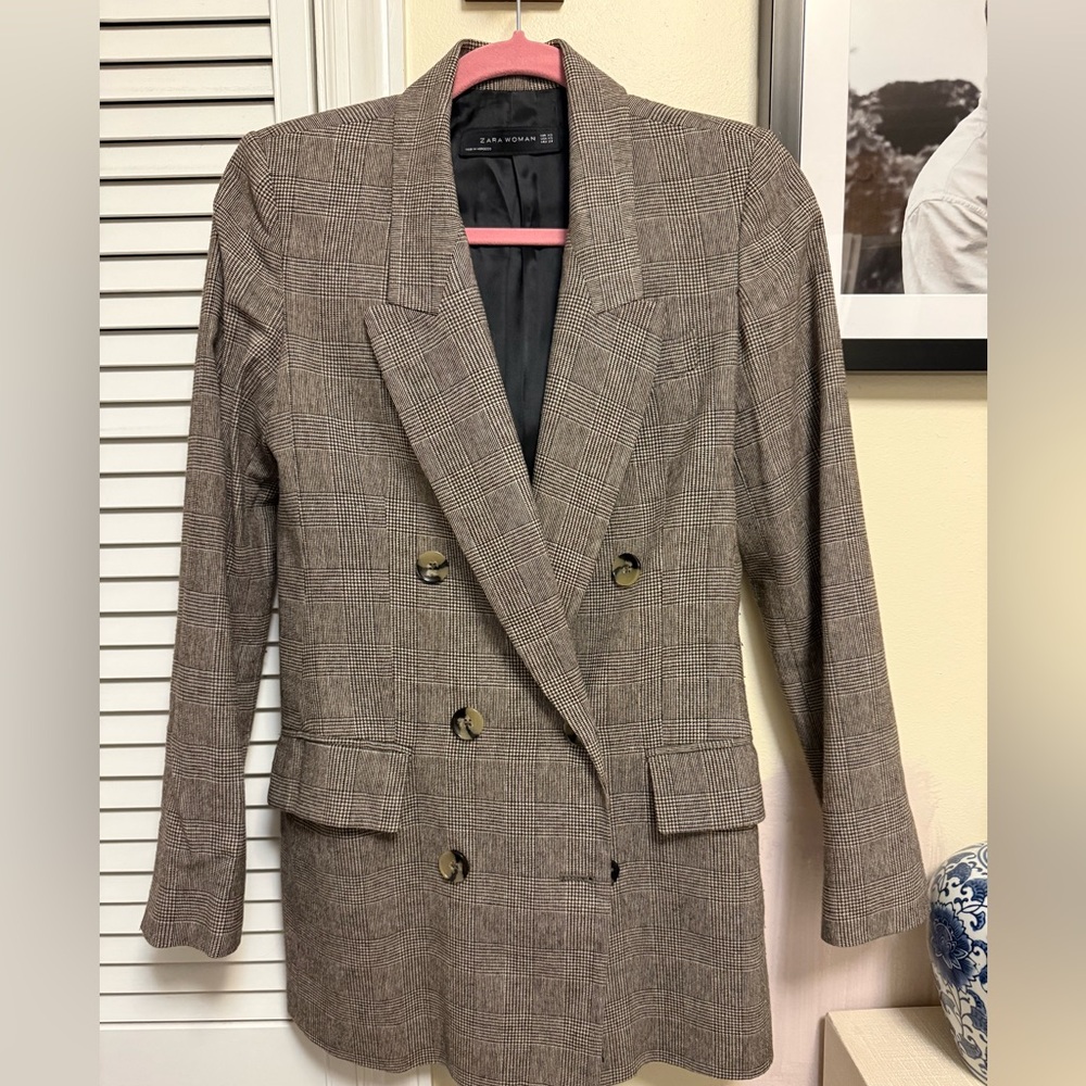 Zara Plaid Blazer